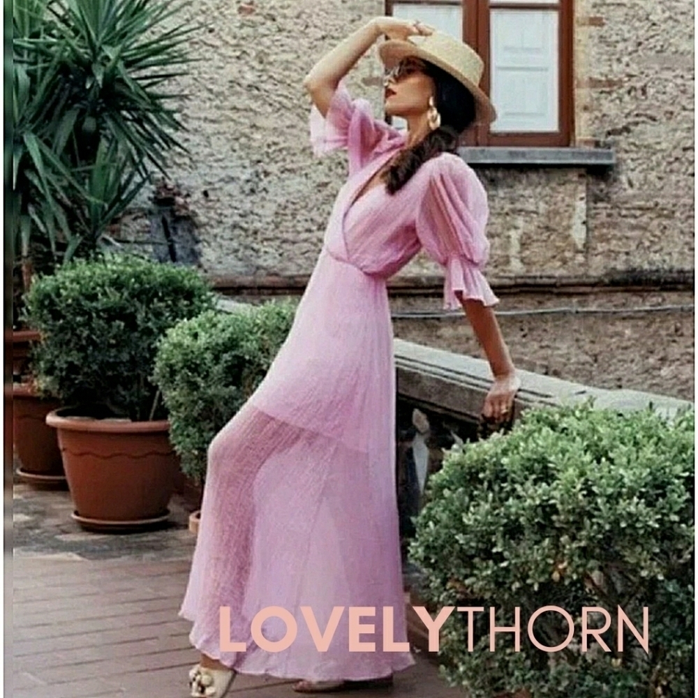 H&M // ltd ed fashion blogger fave fairy tale lilac lyocell-viscose maxi dress